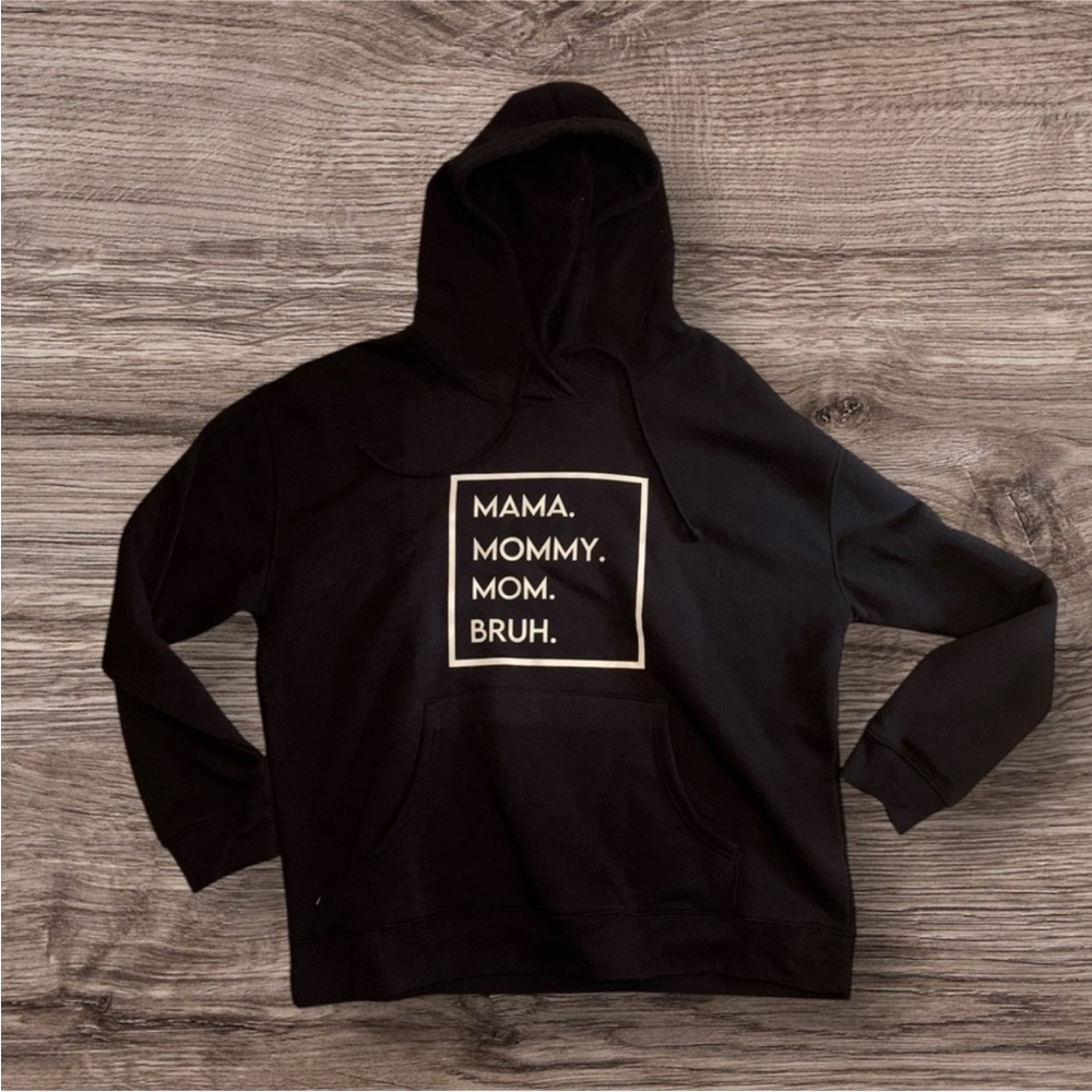 Black  mama mom bruh graphic sweatshirt